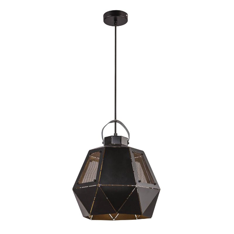 Foto van Industriële hanglamp hängeleuchte metall schwarz, 1xe27 - l:35cm - e27 - metaal - zwart