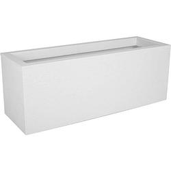 Foto van Eda plastique graphit up balconniere - 25 l - 59 x 19,5 x 22,8 cm - witte ceruse