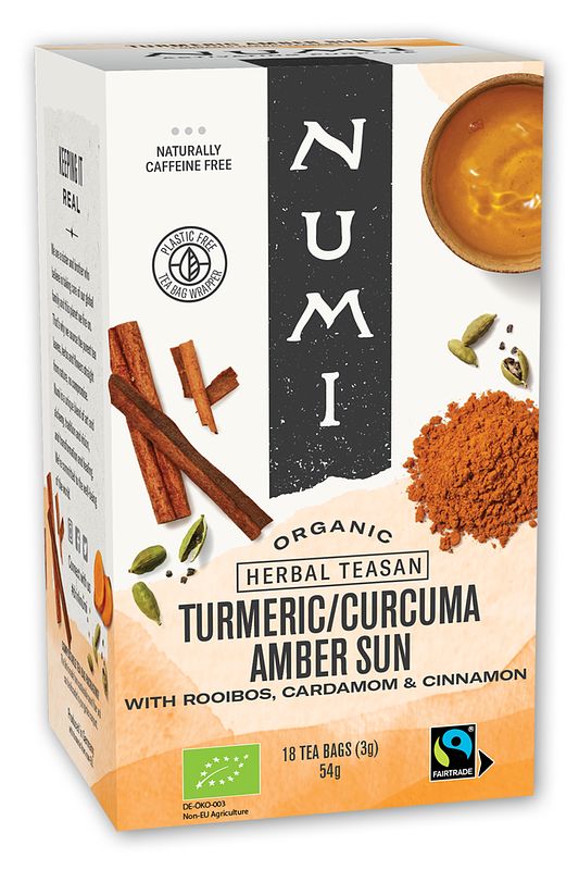 Foto van Numi thee turmeric amber sun biologisch