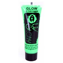 Foto van Glow in the dark schmink voor gezicht en lichaam groen - schmink