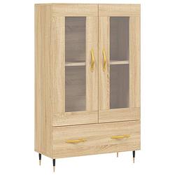 Foto van Vidaxl hoge kast 69,5x31x115 cm bewerkt hout sonoma eikenkleurig