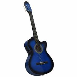 Foto van Vidaxl gitaar cutaway met equalizer 6 snaren western klassiek blauw