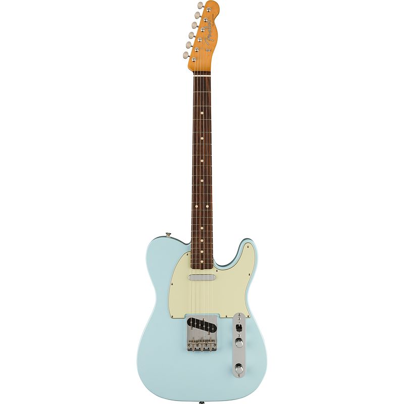 Foto van Fender vintera ii 60s telecaster rw sonic blue elektrische gitaar met gigbag