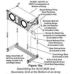 Foto van Electro-voice xlcv-bgk-fgb bottom grid kit voor xld en xle glasvezel luidsprekers zwart