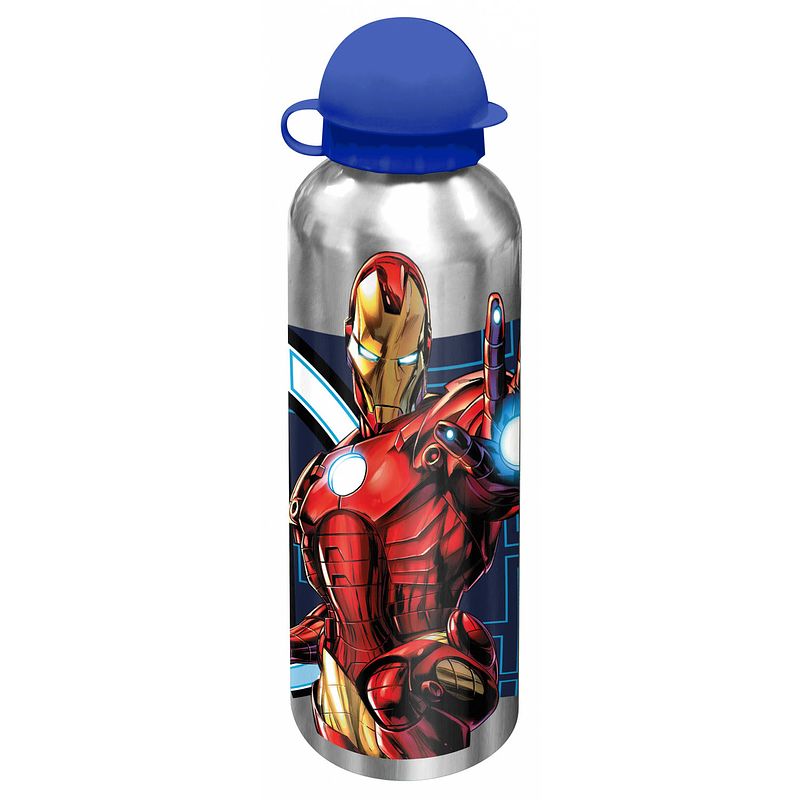 Foto van Marvel thermosfles iron man junior 500 ml aluminium zilver