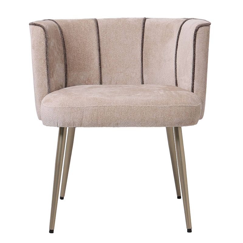 Foto van Ptmd john beige dining chair aphrodite 3 beige stripes