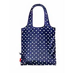 Foto van Punta shopper stippen polyester blauw/wit