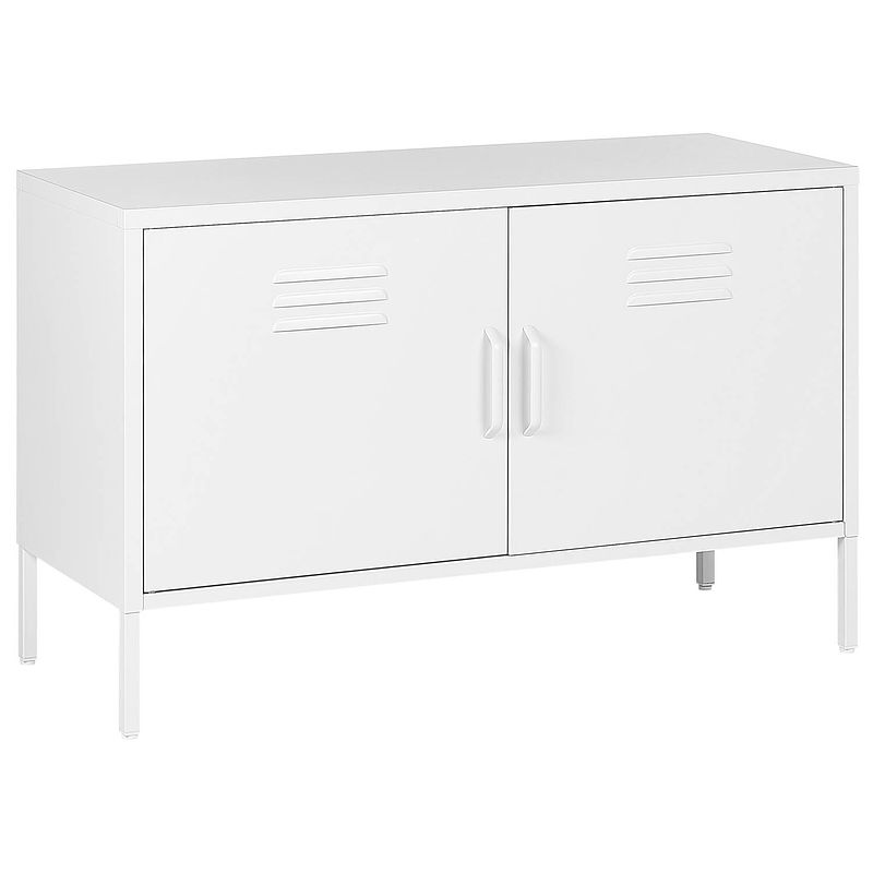 Foto van Beliani uria - sideboard-wit-staal