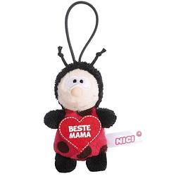 Foto van Nici knuffelhanger beste mama junior 9,5 cm polyester rood