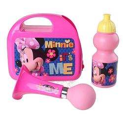 Foto van Disney kinderfietsset combo minnie mouse meisjes rose 3-delig