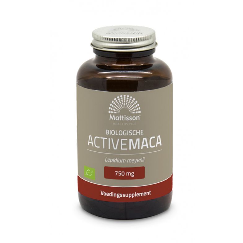 Foto van Mattisson healthstyle biologische maca 750mg capsules