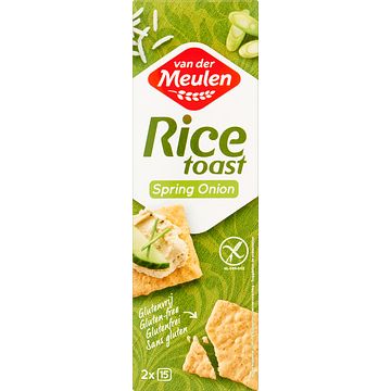 Foto van Van der meulen rice toast spring onion 2 x 15 stuks 65g bij jumbo