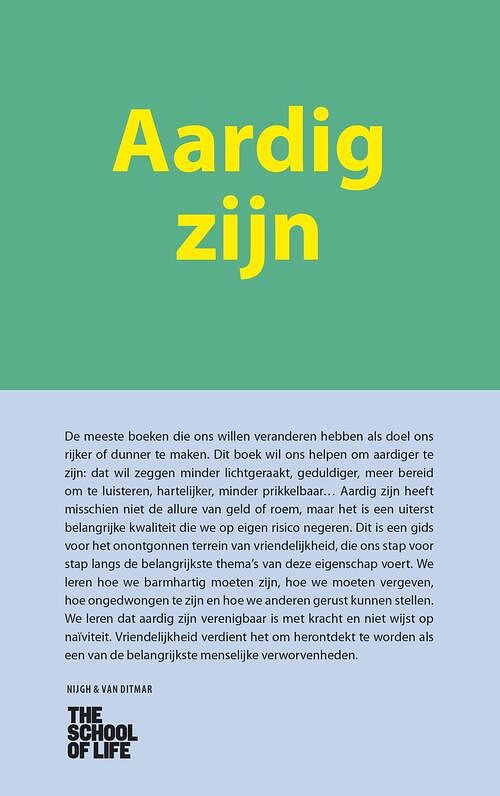 Foto van Aardig zijn - the school of life - ebook (9789038804736)