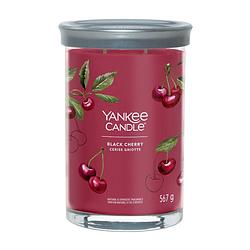 Foto van Yankee candle geurkaars large tumbler - met 2 lonten - black cherry - 15 cm / ø 10 cm