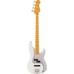 Foto van Fender american ultra ii precision bass mn avalanche elektrische basgitaar met koffer