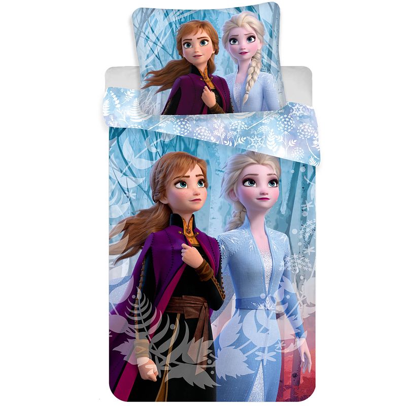 Foto van Disney frozen elsa en anna dekbedovertrek - eenpersoons - 140 x 200 cm - multi