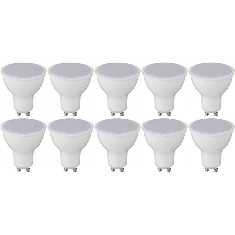 Foto van Led spot 10 pack - gu10 fitting - 4w - helder/koud wit 6400k