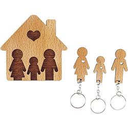 Foto van Mimi innovations sleutelhangers 10,5 x 10 cm blank hout