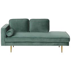 Foto van Beliani miramas - chaise longue-groen-fluweel