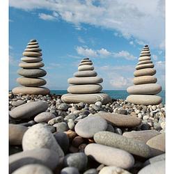 Foto van Dimex stack of stones vlies fotobehang 225x250cm 3-banen