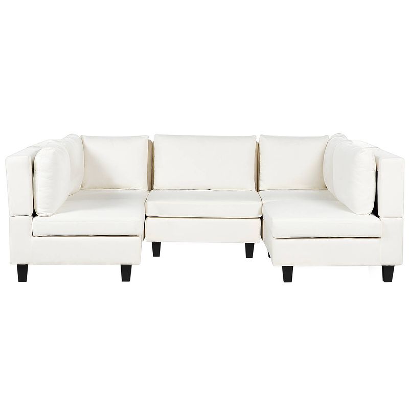 Foto van Beliani unstad - modulaire sofa-wit-polyester