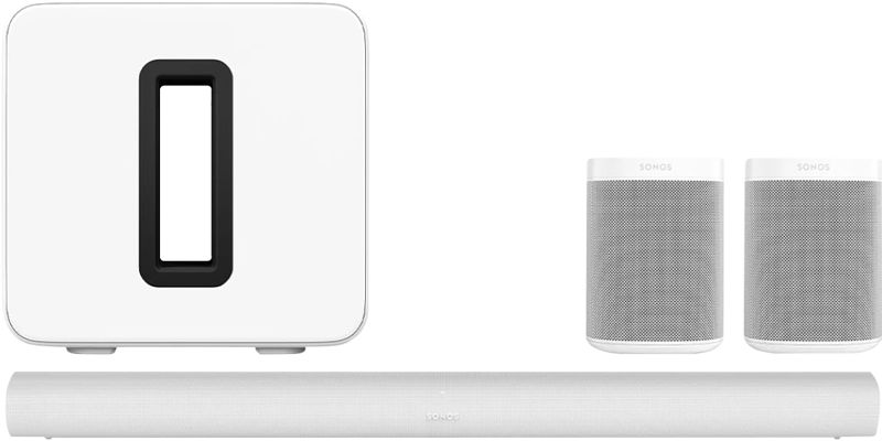 Foto van Sonos arc 5.1 + sub + one duopack wit