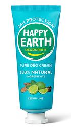 Foto van Happy earth pure deo cream cedar lime