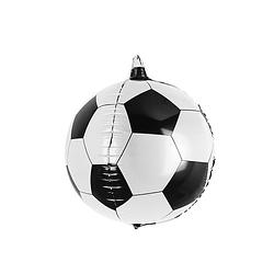 Foto van Folieballon ek/wk voetbal zwart/wit - 60 cm