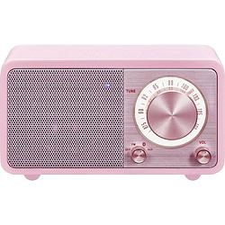 Foto van Sangean wr-7 genuine mini tafelradio vhf (fm) bluetooth herlaadbaar pink