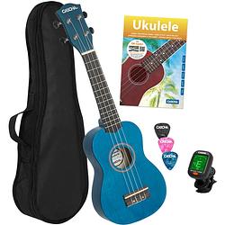 Foto van Cascha hh 3971 sopraan ukelele set blauw (4-talig)