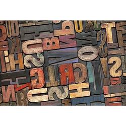 Foto van Wizard+genius vintage letters vlies fotobehang 384x260cm 8-banen