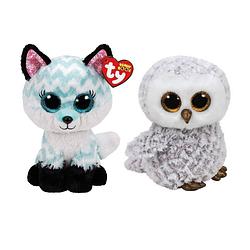 Foto van Ty - knuffel - beanie buddy - atlas fox & owlette owl