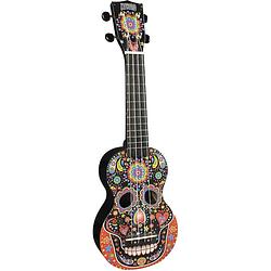 Foto van Mahalo ma1sk/bk art series skull black sopraan ukelele