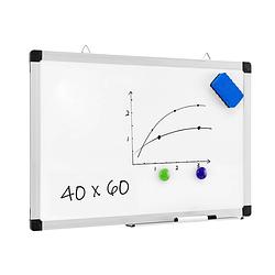 Foto van Acaza magnetisch whiteboard 40 x 60cm, planbord, schoolbord inclusief uitwisbare stift, wisser en afleggoot