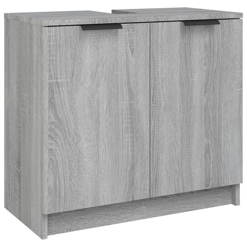 Foto van Vidaxl badkamerkast 64,5x33,5x59 cm bewerkt hout grijs sonoma eiken