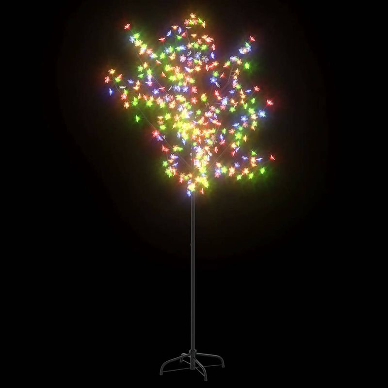 Foto van Vidaxl kerstboom met 200 led's meerkleurig licht kersenbloesem 180 cm