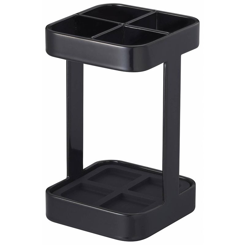 Foto van Yamazaki slim toothbrush stand - tower - black