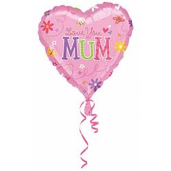 Foto van Anagram folieballon love you mum 45 cm roze