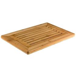 Foto van Fsc® bamboe houten broodsnijplank + kruimelvanger broodplank hout