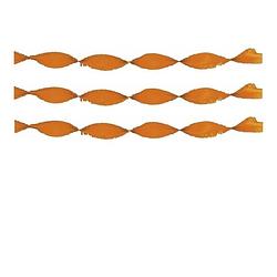 Foto van Crepe papier slinger oranje 72 meter - feestslingers