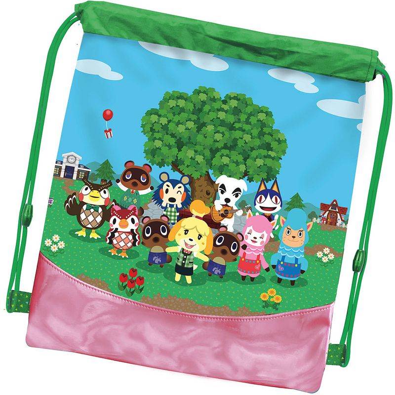 Foto van Animal crossing gymbag buddies - 42 x 33 cm - polyester