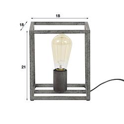 Foto van Hoyz - tafellamp cubic - vierkante lamp - 18x18x21
