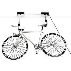 Foto van Fiets ophangsysteem - fietslift - plafond - tot 22 kg - zwart