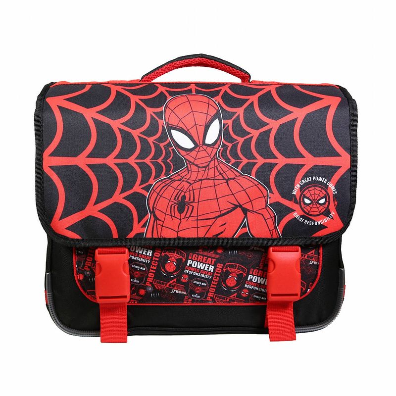 Foto van Marvel spiderman schooltas boekentas rugzak 38x13x34 zwart