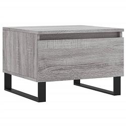 Foto van Vidaxl salontafel 50x46x35 cm bewerkt hout grijs sonoma eikenkleurig