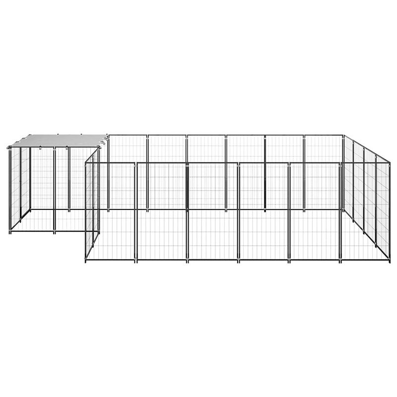 Foto van The living store hondenkennel - veelzijdig - grote kooi - afmeting- 440x220x110cm - ken- waterbestendig dak