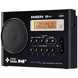 Foto van Sangean dpr-69+ transistorradio dab+, vhf (fm) accu laadfunctie zwart