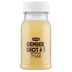 Foto van 3 voor € 2,00 | jumbo gember (9%) shot met appelsap mild 125ml aanbieding bij jumbo