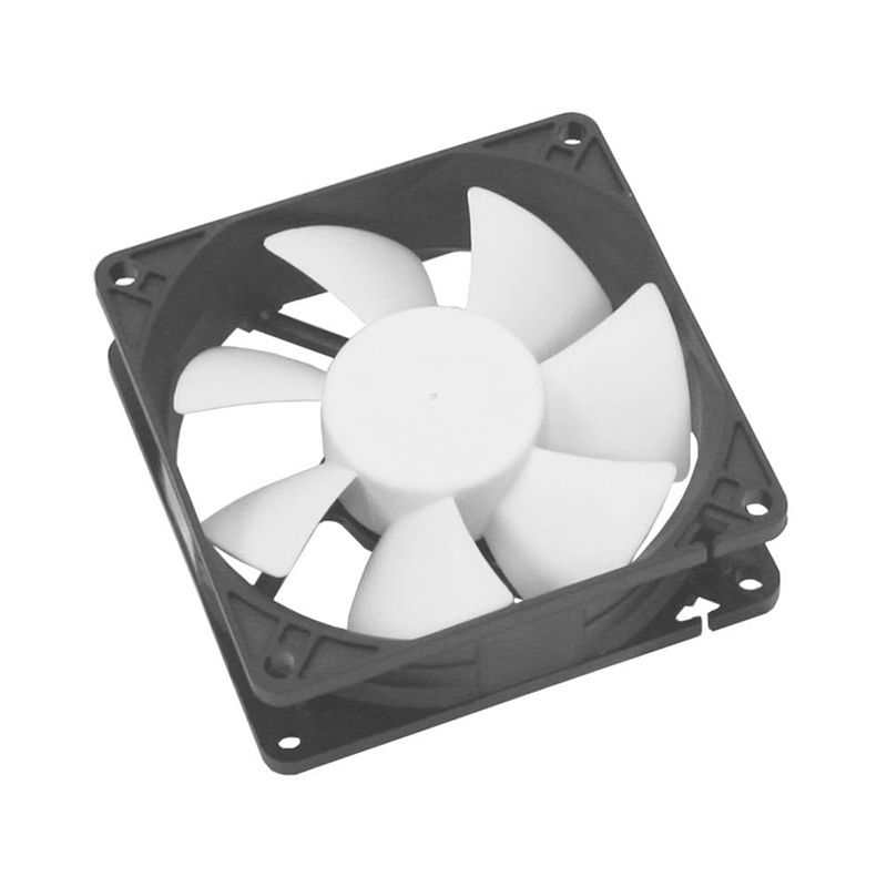 Foto van Cooltek silent fan 80 pc-ventilator zwart, wit (b x h x d) 80 x 80 x 25 mm