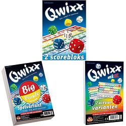 Foto van Spellenbundel - 3 stuks - dobbelspel - qwixx scoreblocks & qwixx big points & qwixx mixx